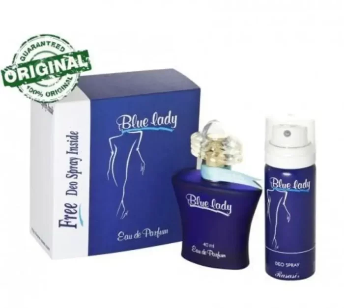 BLUE LADY EAU DE PARFUM ( Perfume) FOR WOMEN (40ML) with Free Deo Spray