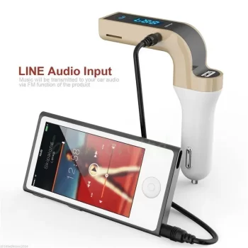 Bluetooth Connector For Car G7 LCD Bluetooth Car Charger FM Kit MP3 Transmitter USB and TF Card Slot with in Built Mic Hands-Free Calling for All Android and iOS Devices - Image 4