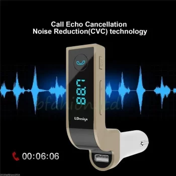 Bluetooth Connector For Car G7 LCD Bluetooth Car Charger FM Kit MP3 Transmitter USB and TF Card Slot with in Built Mic Hands-Free Calling for All Android and iOS Devices - Image 5