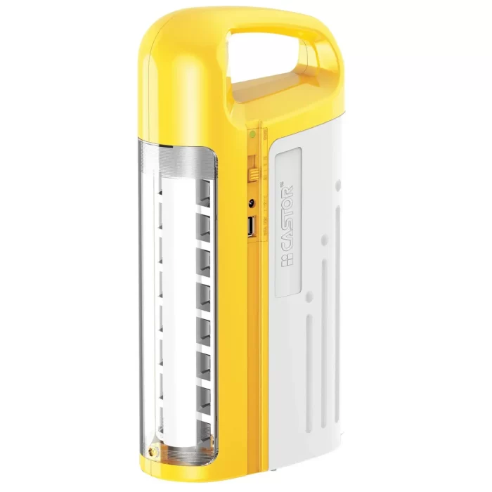 Castor 5423 Rechargeable Emergency Light/Lantern, High Bright LED, 3 Mode Operation - Yellow