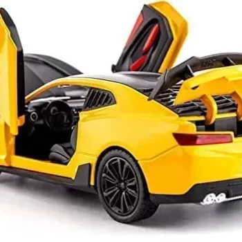 Exclusive Diecast Alloy Metal Pull Back Die-cast Car 1:32 Bumble BEE Diecast Metal Pullback Toy car with Openable Doors & Light, Music Boys Gifts Toys for Kids