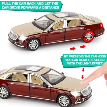 Metal cars Alloy Pull Back Car Metal Die-cast Pull Back with Openable Doors, Unbreakable Light & Music car toys - Image 4