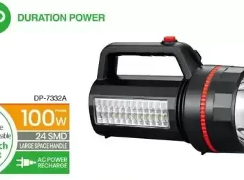 DP.LED LONG RANGE Rechargeable TORCH 100W LASER TABLE LAMP (24 SMD LED) Torch  (Multicolor, 18 cm, Rechargeable) - Image 6