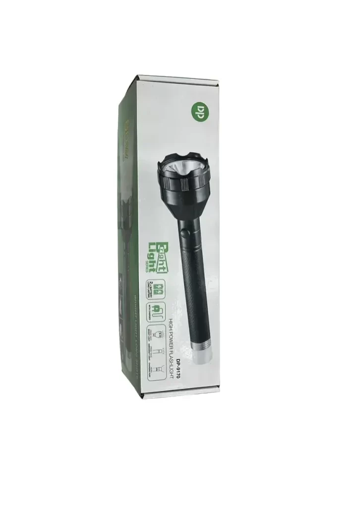 Long Range DP Brand Torch New 2in1 2 Mode Rechargeable Led Flashlight Torch 60W Torch  (Black, 12 cm, Rechargeable)
