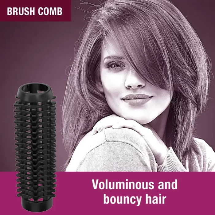 Havells HC4040 5 in 1 Hair Styler - Straightener, 19mm Curler, Crimper, Conical Curler & Volume Brush for Multiple Styles - (Silver & Black) (Silver & Black) (HC4045) - Image 6