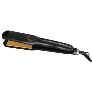 Havells HS4122 Keratin Wide Plate Hair Straightener with Digital Display & Adjustable Temperature; Heats Up Fast; for All Hair Types; Worldwide Voltage Compatible (Black)