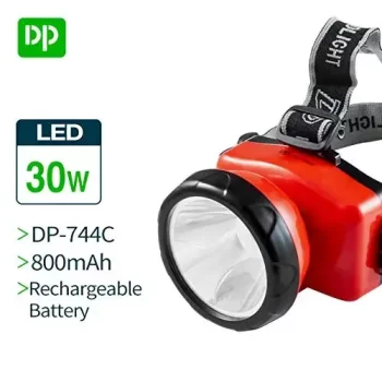 Confident DP-744C LED Headlamp Torch Light Rechargeable Flash Light Emergency Light Multicolor - Image 2