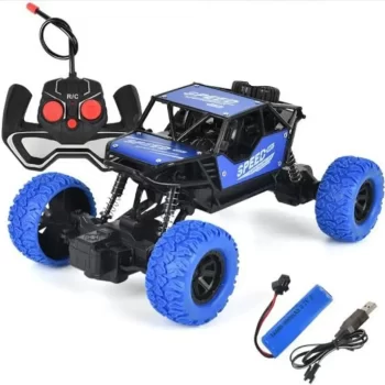 Monster Truck Toy's 4 Wheel Drive Metal Alloy Rock Remote Off Road Control Car Drive (Blue) Rock Crawler