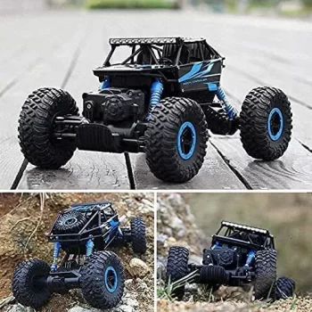 Monster Truck Toy's 4 Wheel Drive Metal Alloy Rock Remote Off Road Control Car Drive (Red) Rock Crawler - Image 3