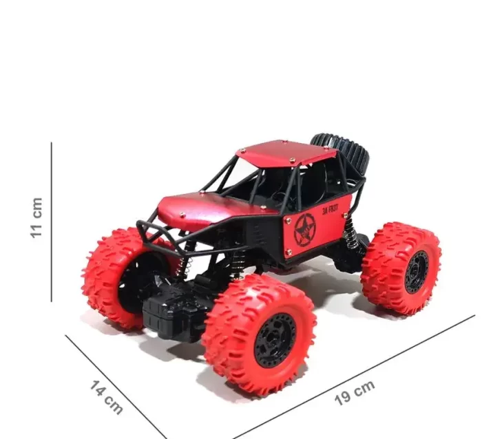 Monster Truck Toy's 4 Wheel Drive Metal Alloy Rock Remote Off Road Control Car Drive (Red) Rock Crawler - Image 5