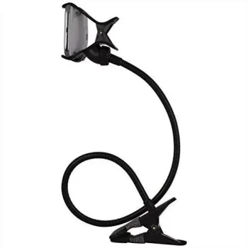 Metal Lazy Flexible Mobile Stand Holder - Cell Phone Gooseneck Mount Metal Built Perfect for Video Table Online Class Home Bed Flexible Charging Hand Bike Movie Office Gift Kitchen Desktop Heavy Duty Foldable Bracket Clip Multi Angle Clamp For All Smartphones iPhone Android Samsung OnePlus Xiaomi Metal Lazy Cell Phone Holder, Mobile Phone Stand, Lazy Bracket,Flexible Long Arms Clip Mount for, etc.in Office Bedroom Desktop upto 6.5" inch Mobiles - Image 2