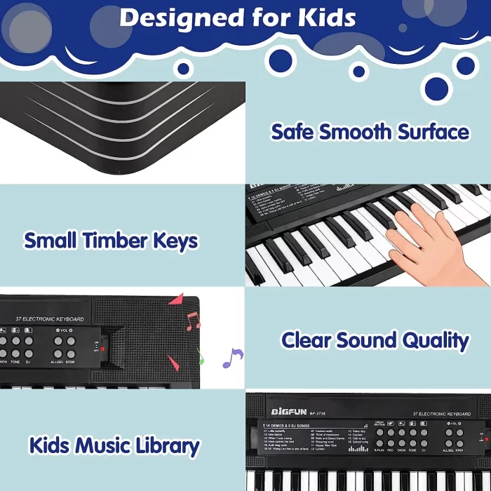 37 Key Piano for Kids Electric Piano Keyboard Kids Piano with Microphone Learning Musical Toys for 3 -6 Year Old Boys & Girls - Best Gifts - Image 6