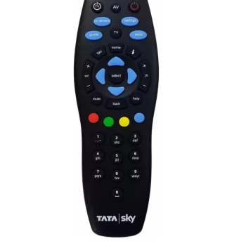 Remote Control Compatible with SD (Standard Definition) Set Top Box New Model Tata Sky Remote Controller  (Black) (Please Match Your Old Remote with Given Image)