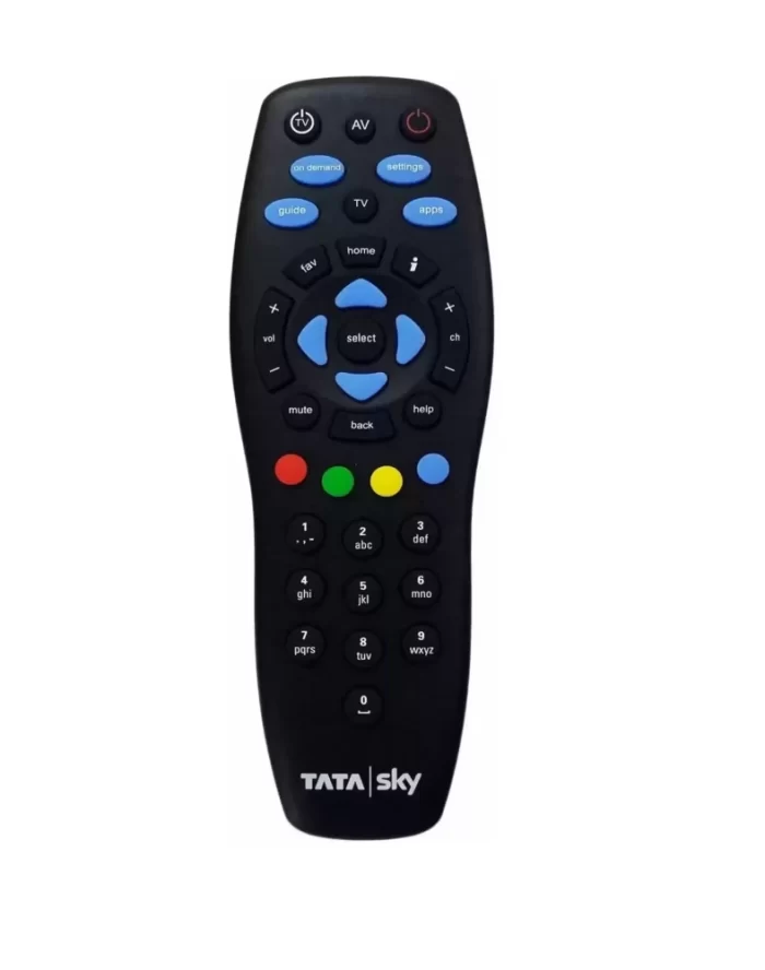 Remote Control Compatible with SD (Standard Definition) Set Top Box New Model Tata Sky Remote Controller  (Black) (Please Match Your Old Remote with Given Image)