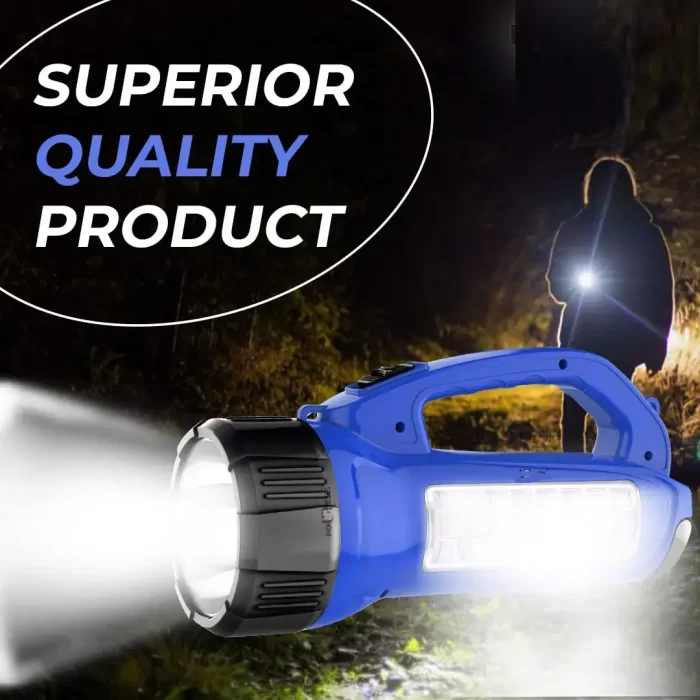 Rock Light Rechargeable Long Range Emergency Torch Search Light 50W + 20 SMD Side LED Lights - Image 3