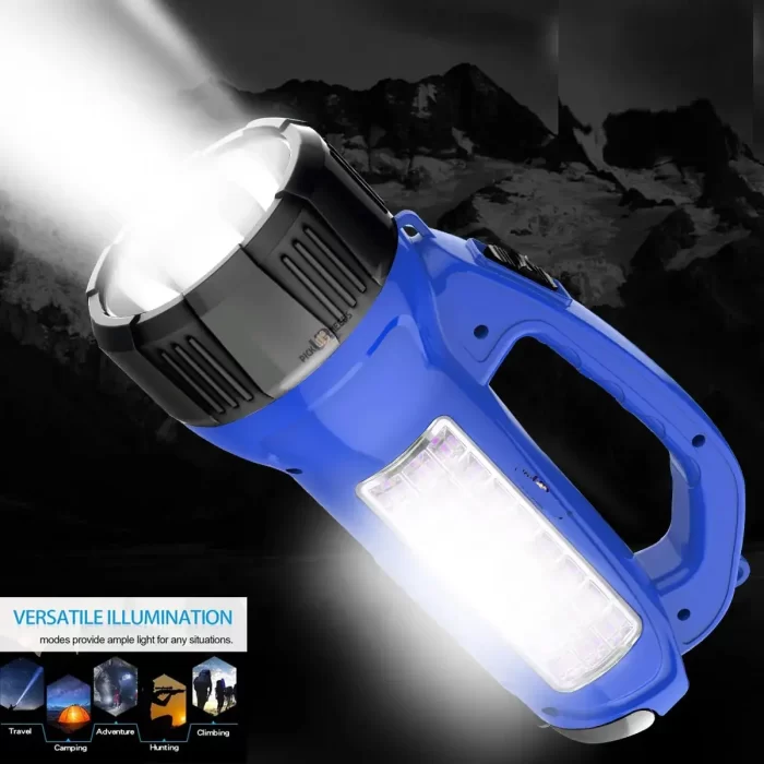 Rock Light Rechargeable Long Range Emergency Torch Search Light 50W + 20 SMD Side LED Lights - Image 4
