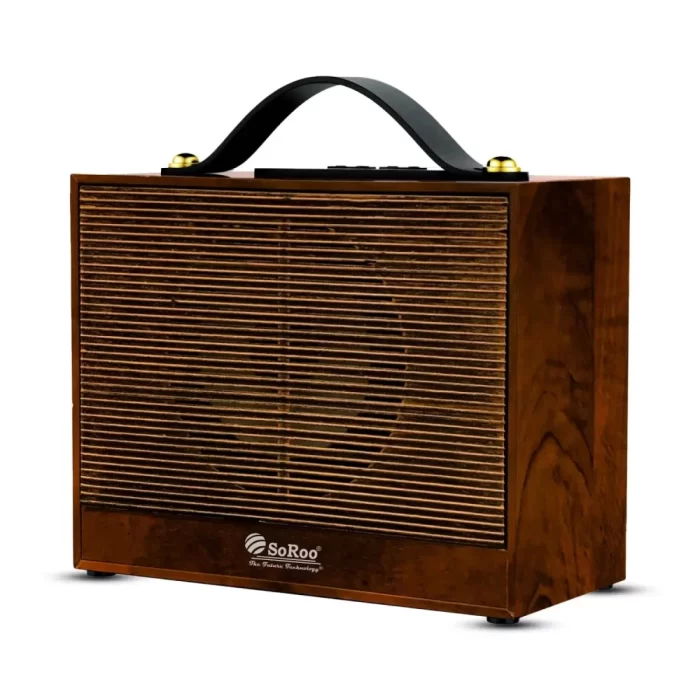 SOROO Powerful SR-975 Classic Vintage Bluetooth Speaker 6 Hours Playtime Portable Melody Wireless Retro with Loud Sound & Rich Bass for Home, Outdoor & Travel, Wooden Crafted Body & Easy to Carry