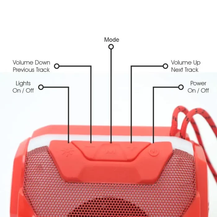 Drummer Bass Bluetooth Speaker with Flashing LED Lights, FM Radio, USB Drive, SD Card Slot, Rechargeable Battery Etc. - Image 3