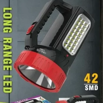 ONLITE L4885 80WATT LED Laser Rechargeable KISAN Torch-80W Long Range LED 18Hrs Standby