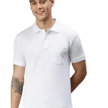 white collar t shirt