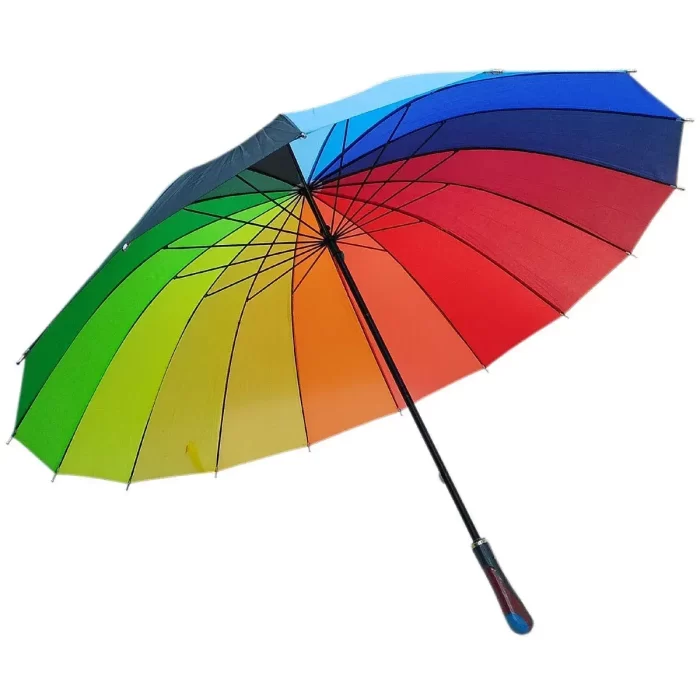 Rainbow Umbrella | Multi-Color Rainbow Umbrella for Girls | Rainbow Umbrella for Men | Rainbow Umbrella Big Size (Multi)