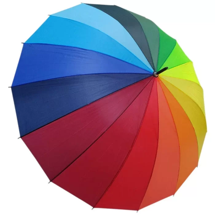 Rainbow Umbrella | Multi-Color Rainbow Umbrella for Girls | Rainbow Umbrella for Men | Rainbow Umbrella Big Size (Multi) - Image 3