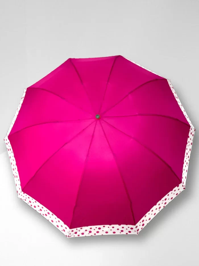 3 Fold Manual Sun & Rain Umbrella for Women & Girls (Pack of 1) Pink - Image 3