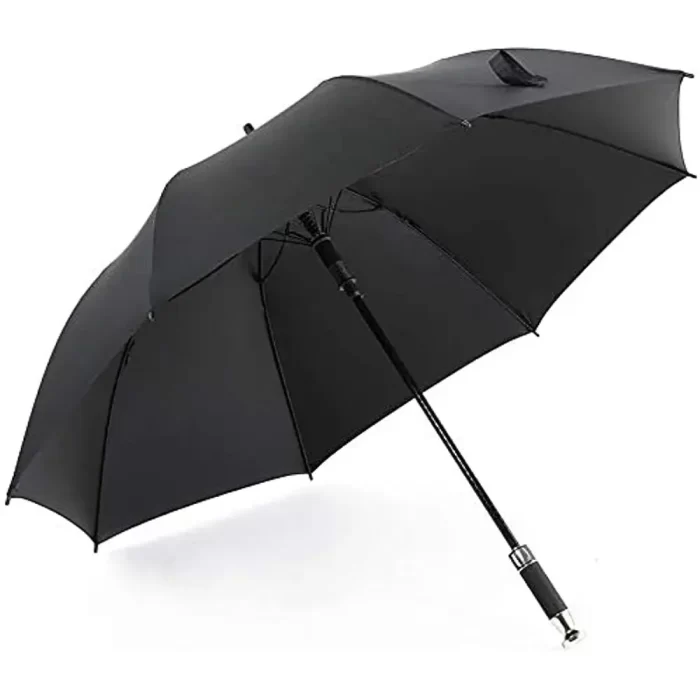 Royce Long Handle Umbrella, Large Straight Pole Double Golf Sunny Umbrella Men Gifts (Color : Black)