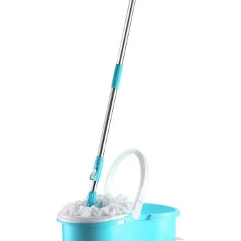 Pigeon JOY Plastic Spin Mop Bucket 360 Degree Cleaning with 2 Refills (Blue)