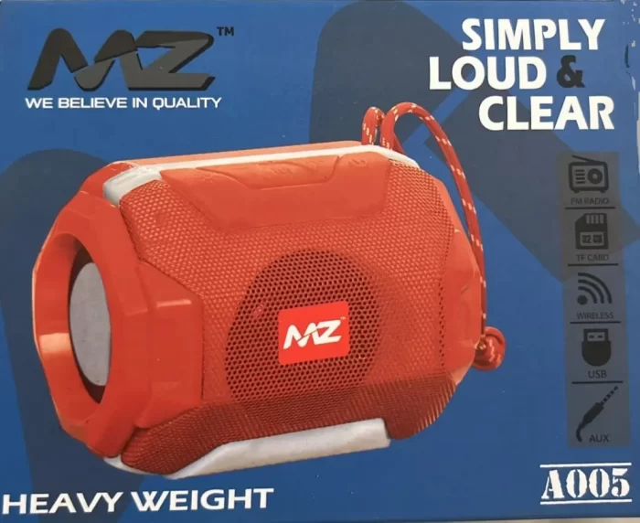 MZ 4.2 Wireless Bluetooth Speaker with | Mic | Aux| USB | SD Card for All Laptop, Tablet & Smartphone (Red Color)