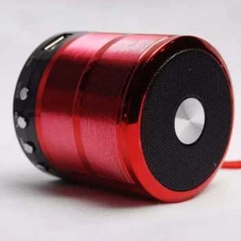 Cyomi Newest Mini Wireless Bluetooth Speaker WS-887 with FM Radio, Memory Card Slot, USB Pen Drive Slot, AUX Input Mode (Red)