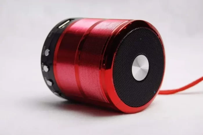 Cyomi Newest Mini Wireless Bluetooth Speaker WS-887 with FM Radio, Memory Card Slot, USB Pen Drive Slot, AUX Input Mode (Red)