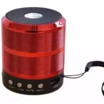 Cyomi Newest Mini Wireless Bluetooth Speaker WS-887 with FM Radio, Memory Card Slot, USB Pen Drive Slot, AUX Input Mode (Red) - Image 2