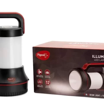 Pigeon by Stovekraft Illume Pro Desk and Torch Emergency Lamp with 4800mAH Battery (Black)