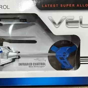 Radio rc flying velocity helicopter with unbreakable blades infrared sensors (Multi color) with rechargeable batteries features - Image 3