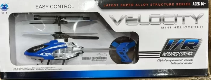 Radio rc flying velocity helicopter with unbreakable blades infrared sensors (Multi color) with rechargeable batteries features - Image 3