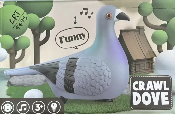 Egg Laying Crawling Pigeon, Dove Toy with Lights and Music Toy for Kids 1 and Above, Pigeon Lays Egg, Electric Music Caster Laying Pigeon Bird Toy - Image 2