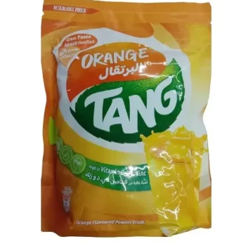 Tang Orange Drink Powder Resealable Pouch, 375 Gram , Imported