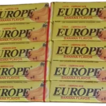 SANFAJ Europe Chewing Gum- Banana Flavour ( 20 pieces, 240grm)- Imported Product