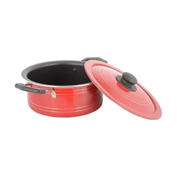 Leenex Non-Stick Aluminum Briyani Pot with Lid, 10 Litre