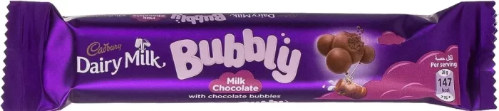 Cadbury Bubbly Milk Chocolates 1.04 KG - (87 gms x 12 bar ) - Imported Chocolates - Image 2
