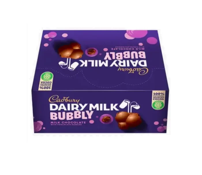 Cadbury Bubbly Milk Chocolates 1.04 KG - (87 gms x 12 bar ) - Imported Chocolates