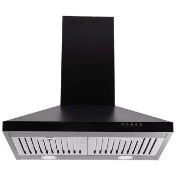 Pigeon by stovektraft Model: 12993 Nebula 60 cm with Airflow 860 m3h Baffle Filter Chimney, Press Button Controls (Black, Silver, Large)