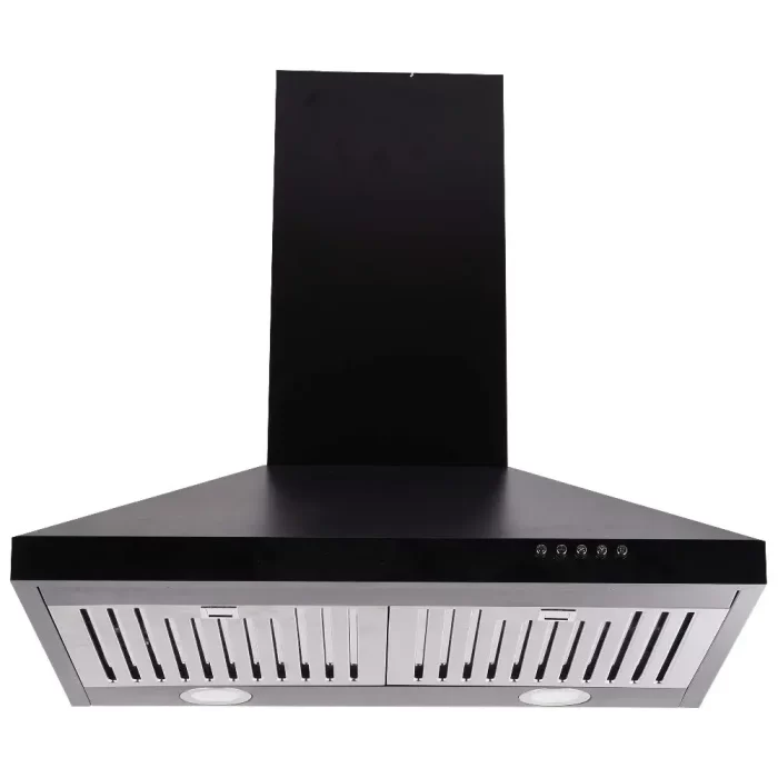 Pigeon by stovektraft Model: 12993 Nebula 60 cm with Airflow 860 m3h Baffle Filter Chimney, Press Button Controls (Black, Silver, Large)