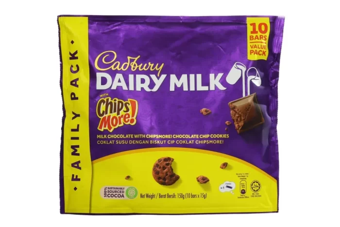 Cadbury Dairy Milk With Chips More Packet ( 10 bars x 15 gm ) - Imported Chocolates (Copy)