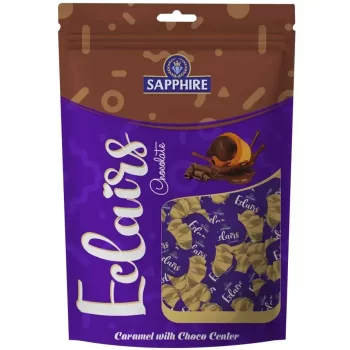 SAPPHIRE Eclairs Caramel with Choco Centre 800gms - Imported Chocolates