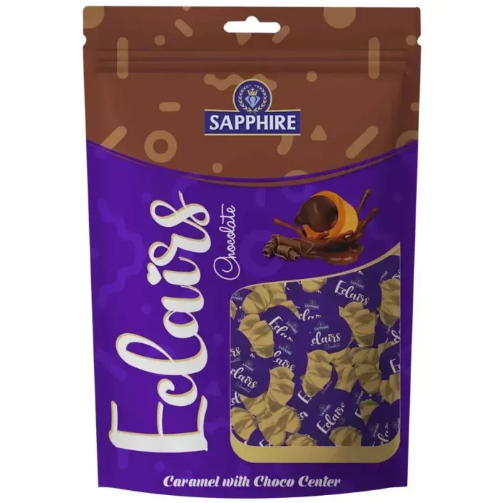 SAPPHIRE Eclairs Caramel with Choco Centre 800gms - Imported Chocolates