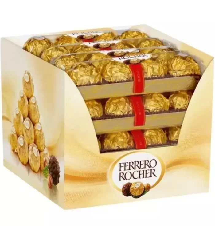 FERRERO ROCHER WRAPPED MILK CHOCOLATES FULL BOX 48 No (16 x 3 PACK) BEST OFFER - Imported Chocolates
