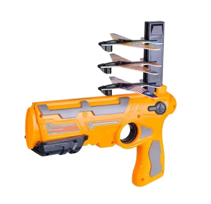 Flying Airplane Launcher Gun Toy with Foam Glider Planes, Outdoor Games for Childrens, Best Aeroplane Toys for Kids (Multicolor) (Airplane Mini) - Image 4