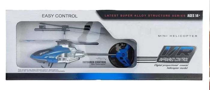 Radio rc flying velocity helicopter with unbreakable blades infrared sensors (Multi color) with rechargeable batteries features